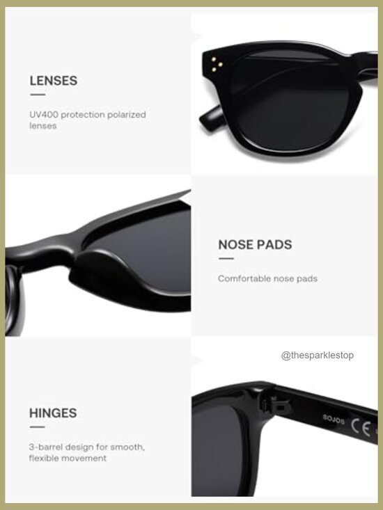 Retro Vintage Panto Polarized Sunglasses UV400 Protection Polycarbonate Frame main image 7